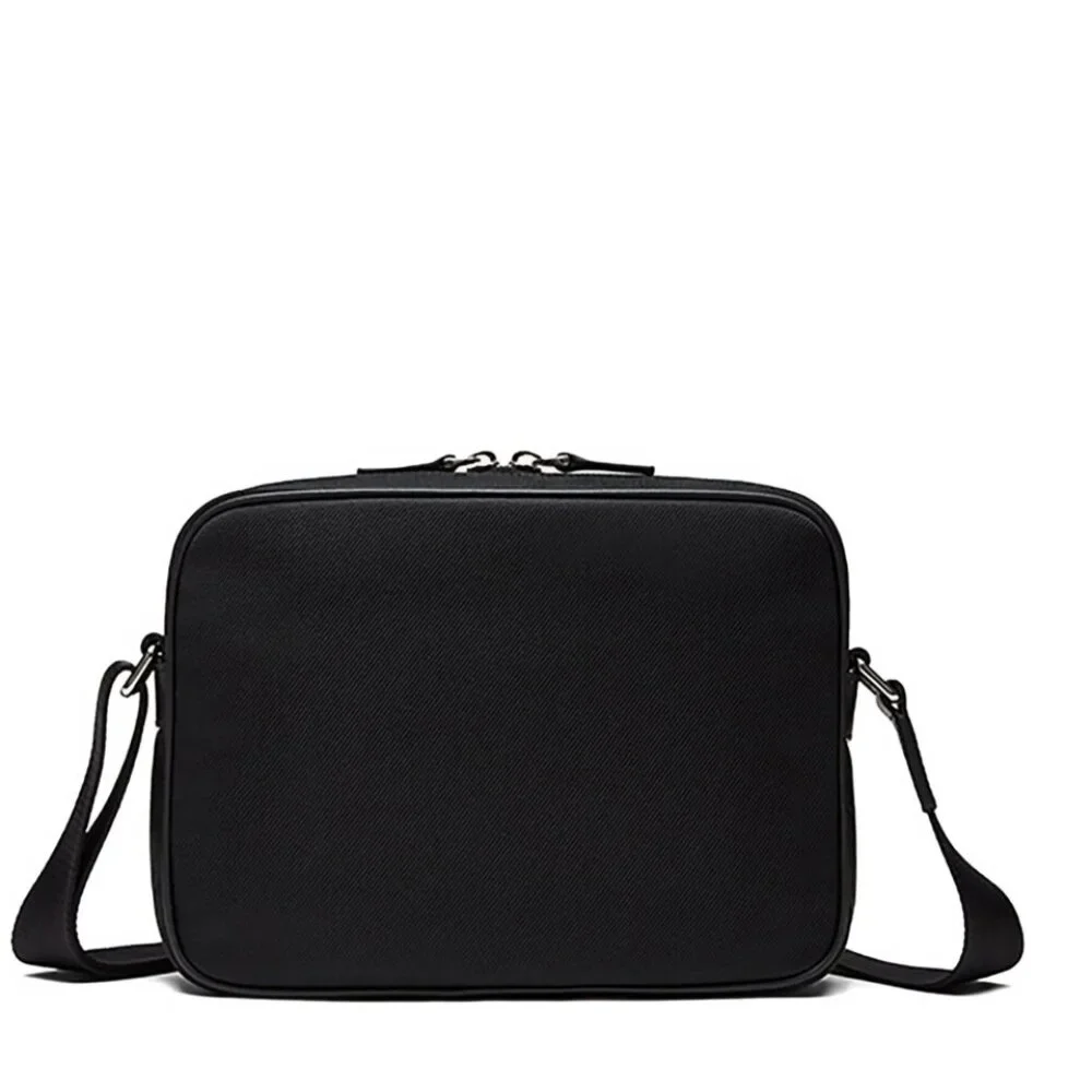 Bally Black Canvas Men's/Unisex Crossbody With Signature Bally Stripe, NWT